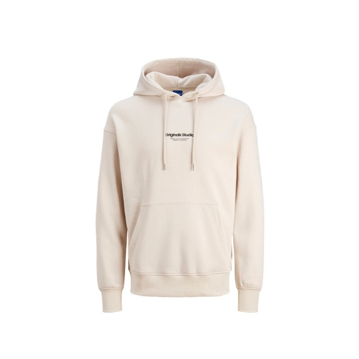 Jack & Jones Printed Hoodie Beige / Moonbeam