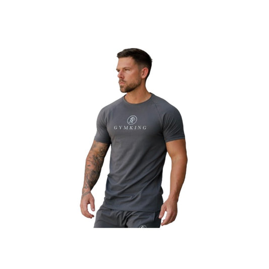 Gym King Pro Logo Jersey T-Shirt Graphite